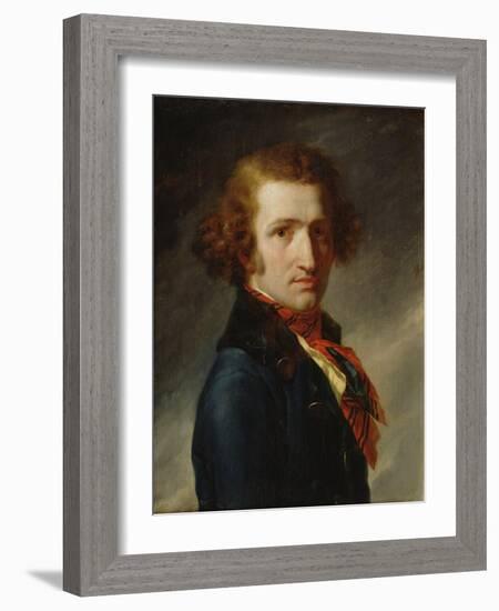 Portrait of a Man in Blue Clothes-Anne-Louis Girodet de Roussy-Trioson-Framed Giclee Print