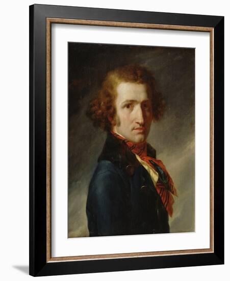 Portrait of a Man in Blue Clothes-Anne-Louis Girodet de Roussy-Trioson-Framed Giclee Print