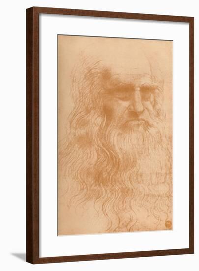 'Portrait of a Man in Red Chalk', c1512, (1932)-Leonardo Da Vinci-Framed Giclee Print