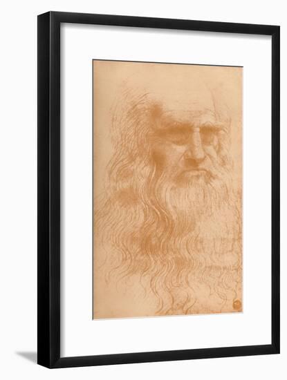 'Portrait of a Man in Red Chalk', c1512, (1932)-Leonardo Da Vinci-Framed Giclee Print