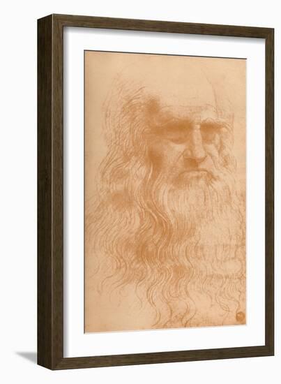 'Portrait of a Man in Red Chalk', c1512, (1932)-Leonardo Da Vinci-Framed Giclee Print