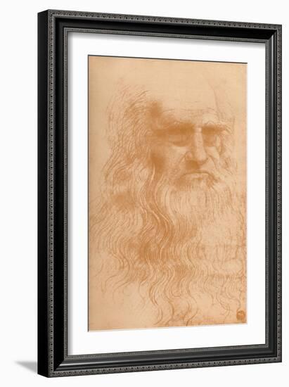 'Portrait of a Man in Red Chalk', c1512, (1932)-Leonardo Da Vinci-Framed Giclee Print