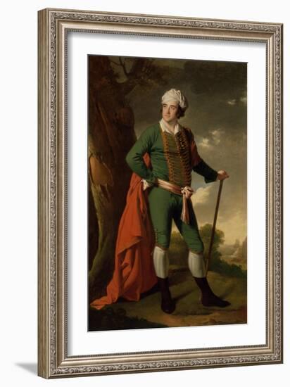 Portrait of a Man, known as the 'Indian Captain', C.1767-Joseph Wright of Derby-Framed Giclee Print