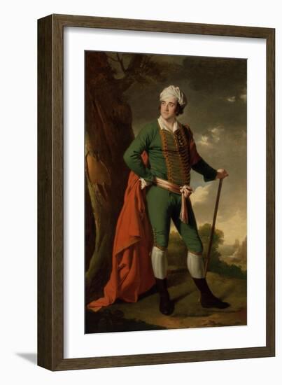 Portrait of a Man, known as the 'Indian Captain', C.1767-Joseph Wright of Derby-Framed Giclee Print