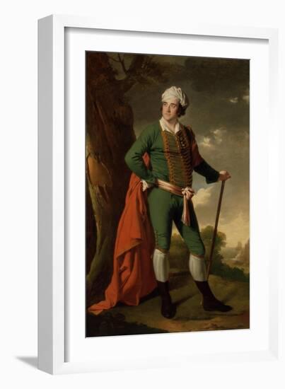 Portrait of a Man, known as the 'Indian Captain', C.1767-Joseph Wright of Derby-Framed Giclee Print