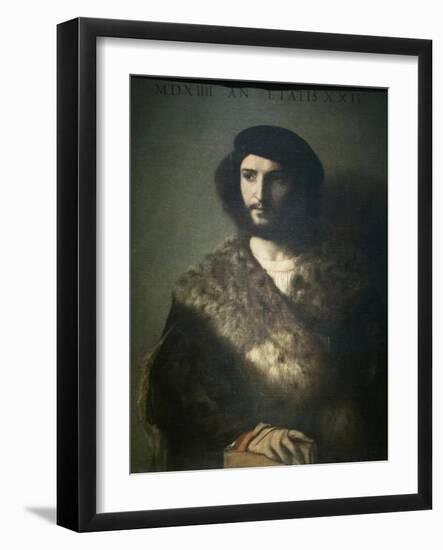 Portrait of a Man, known as the Sick Man, 1514 (Oil on Canvas)-Titian (c 1488-1576)-Framed Giclee Print