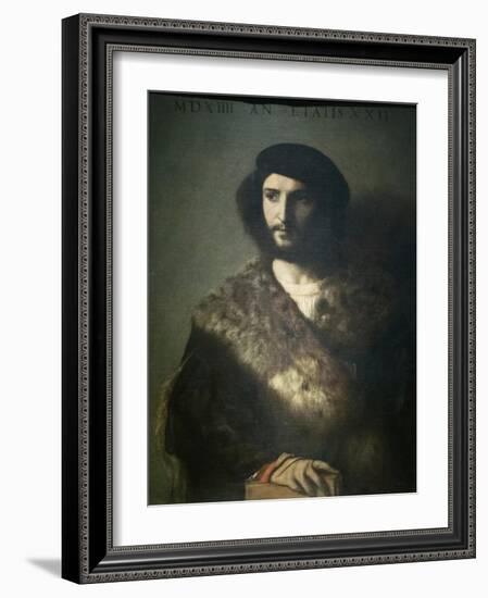 Portrait of a Man, known as the Sick Man, 1514 (Oil on Canvas)-Titian (c 1488-1576)-Framed Giclee Print