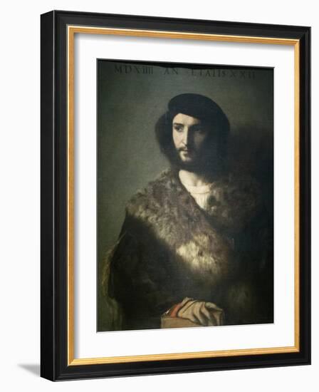 Portrait of a Man, known as the Sick Man, 1514 (Oil on Canvas)-Titian (c 1488-1576)-Framed Giclee Print