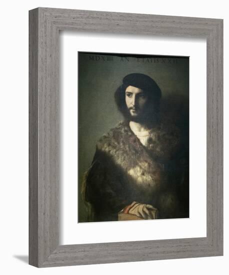 Portrait of a Man, known as the Sick Man, 1514 (Oil on Canvas)-Titian (c 1488-1576)-Framed Giclee Print