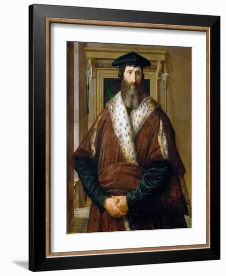 Portrait of a Man (Malatesta Baglion), C.1535-Parmigianino-Framed Giclee Print