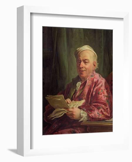 Portrait of a Man (Oil on Canvas)-Jean Bernard Restout-Framed Giclee Print