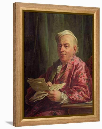 Portrait of a Man (Oil on Canvas)-Jean Bernard Restout-Framed Premier Image Canvas