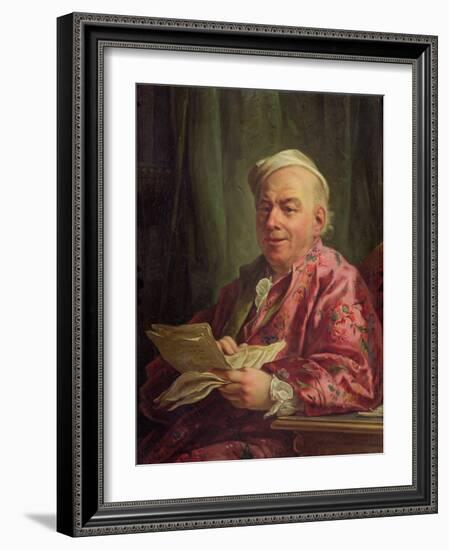 Portrait of a Man (Oil on Canvas)-Jean Bernard Restout-Framed Giclee Print