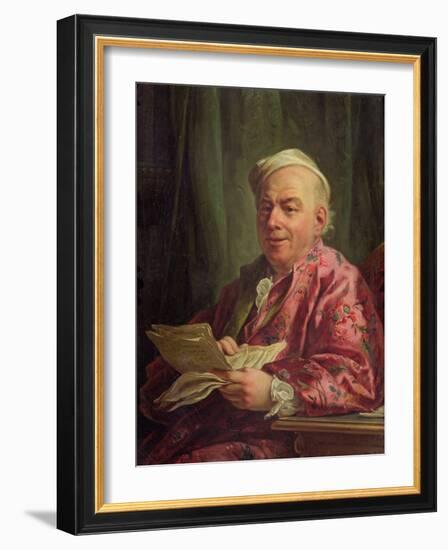 Portrait of a Man (Oil on Canvas)-Jean Bernard Restout-Framed Giclee Print