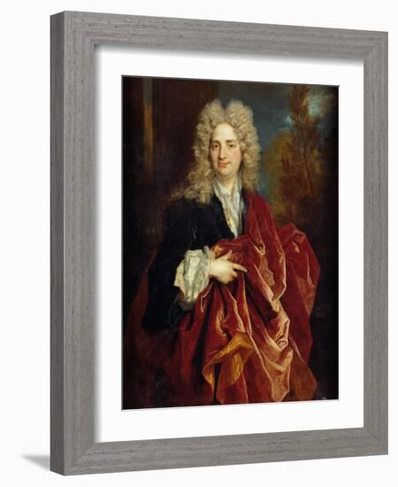 Portrait of a Man (Oil on Canvas)-Nicolas de Largilliere-Framed Giclee Print