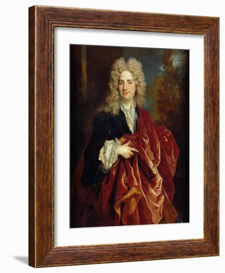 Portrait of a Man (Oil on Canvas)-Nicolas de Largilliere-Framed Giclee Print