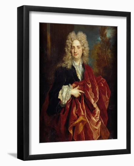 Portrait of a Man (Oil on Canvas)-Nicolas de Largilliere-Framed Giclee Print