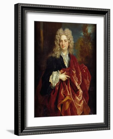 Portrait of a Man (Oil on Canvas)-Nicolas de Largilliere-Framed Giclee Print