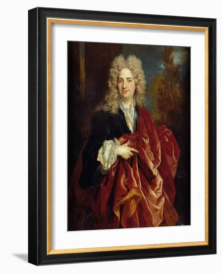 Portrait of a Man (Oil on Canvas)-Nicolas de Largilliere-Framed Giclee Print