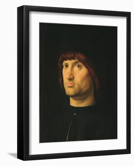 Portrait of a Man, or the Condottiere, 1475-Antonello da Messina-Framed Giclee Print