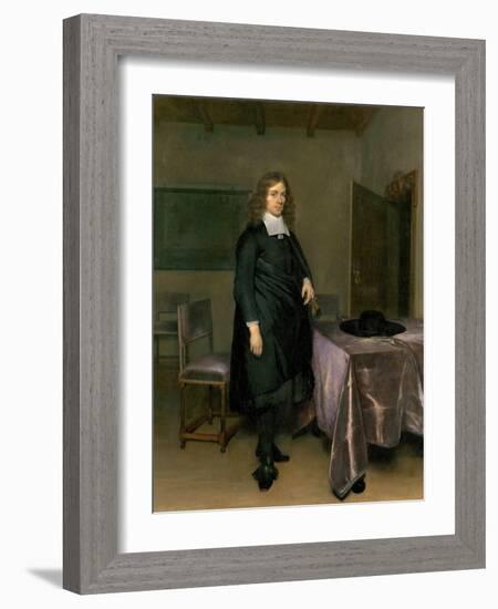 Portrait of a Man Par Gerard Ter Borch (Terburg), the Younger (1617-1681), - Oil on Canvas - Tirole-Gerard Terborch-Framed Giclee Print