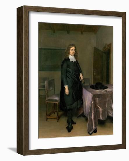 Portrait of a Man Par Gerard Ter Borch (Terburg), the Younger (1617-1681), - Oil on Canvas - Tirole-Gerard Terborch-Framed Giclee Print