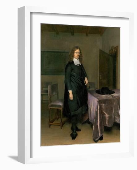 Portrait of a Man Par Gerard Ter Borch (Terburg), the Younger (1617-1681), - Oil on Canvas - Tirole-Gerard Terborch-Framed Giclee Print