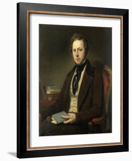 Portrait of a Man, Perhaps the Poet Petrus Augustus De Genestet-Nicolaas Pieneman-Framed Art Print