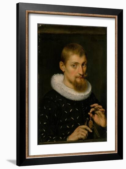 Portrait of a Man, Possibly an Architect or Geographer, 1597-Peter Paul Rubens-Framed Giclee Print