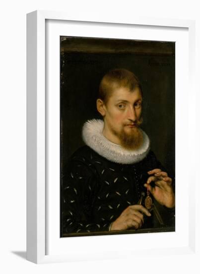 Portrait of a Man, Possibly an Architect or Geographer, 1597-Peter Paul Rubens-Framed Giclee Print