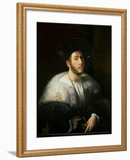 Portrait of a Man, Possibly Cesare Borgia-Dosso Dossi-Framed Giclee Print