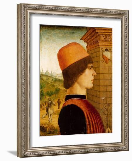 Portrait of a Man, possibly Matteo di Sebastiano di Bernardino Gozzadini, c.1494-Italian School-Framed Giclee Print