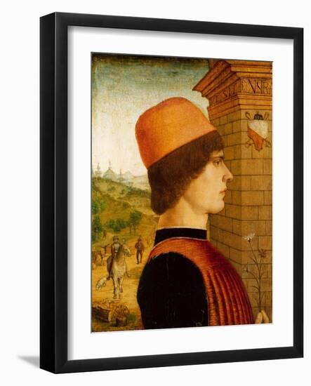 Portrait of a Man, possibly Matteo di Sebastiano di Bernardino Gozzadini, c.1494-Italian School-Framed Giclee Print