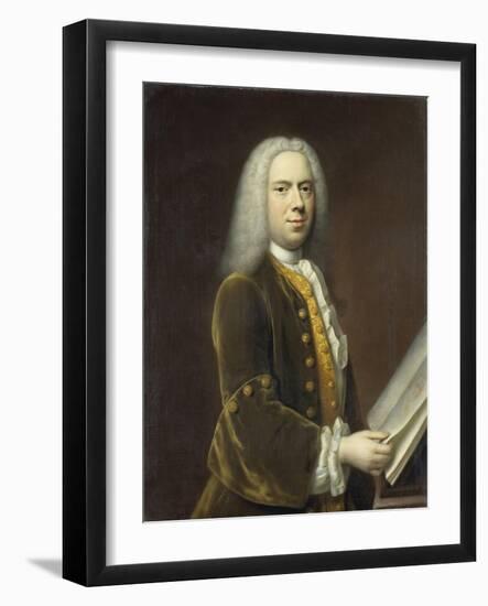 Portrait of a Man, Probably Cornelis Troost-Balthasar Denner-Framed Art Print