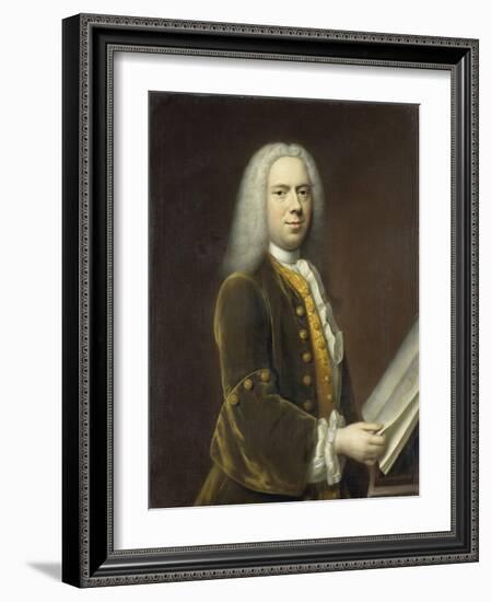 Portrait of a Man, Probably Cornelis Troost-Balthasar Denner-Framed Art Print