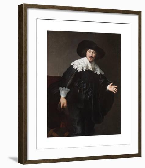 Portrait of a Man Rising-Rembrandt-Framed Premium Giclee Print