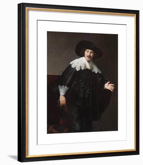 Portrait of a Man Rising-Rembrandt-Framed Premium Giclee Print