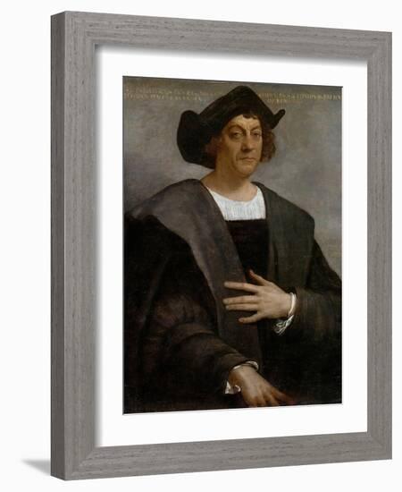 Portrait of a Man, Said to be Christopher Columbus (c.1446-1506), 1519-Sebastiano del Piombo-Framed Giclee Print