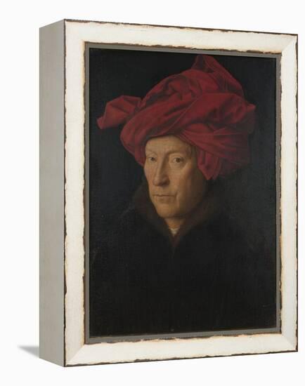 Portrait of a Man (Self Portrai), 1433-Jan van Eyck-Framed Premier Image Canvas