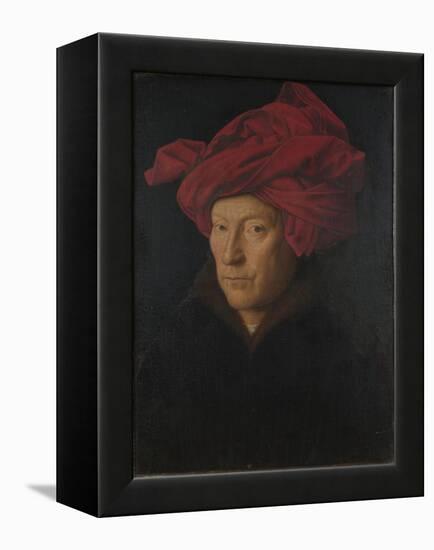 Portrait of a Man (Self Portrai), 1433-Jan van Eyck-Framed Premier Image Canvas