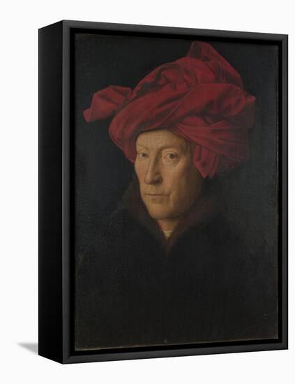 Portrait of a Man (Self Portrai), 1433-Jan van Eyck-Framed Premier Image Canvas