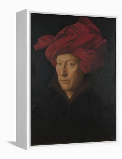 Portrait of a Man (Self Portrai), 1433-Jan van Eyck-Framed Premier Image Canvas