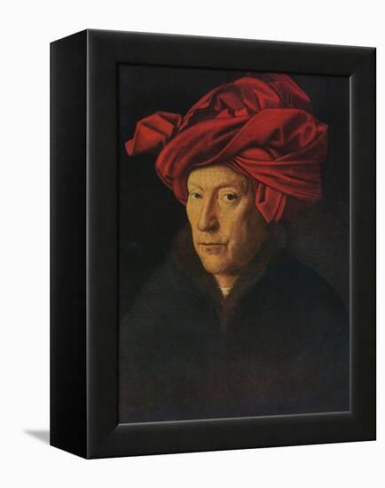 'Portrait of a Man (Self Portrait?)', 1433-Jan Van Eyck-Framed Premier Image Canvas
