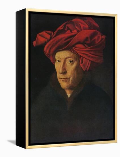 'Portrait of a Man (Self Portrait?)', 1433-Jan Van Eyck-Framed Premier Image Canvas