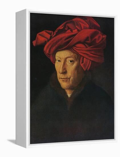 'Portrait of a Man (Self Portrait?)', 1433-Jan Van Eyck-Framed Premier Image Canvas