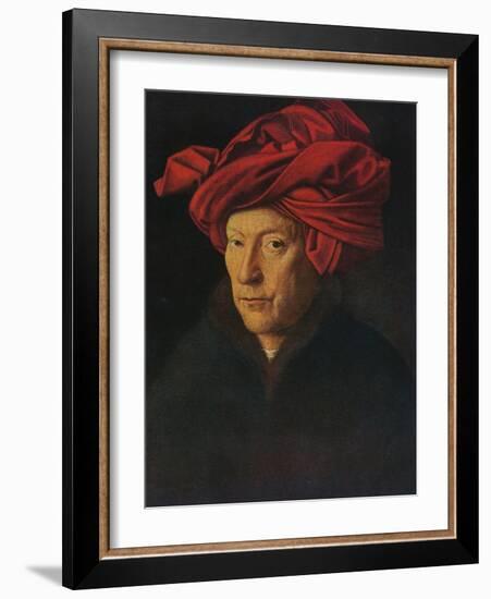 'Portrait of a Man (Self Portrait?)', 1433-Jan Van Eyck-Framed Giclee Print