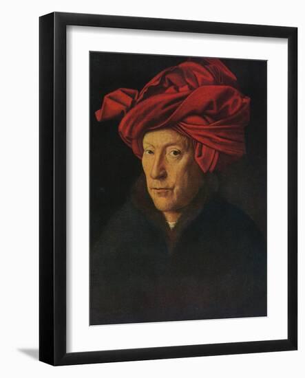 'Portrait of a Man (Self Portrait?)', 1433-Jan Van Eyck-Framed Giclee Print