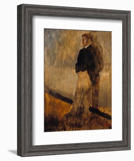 Portrait of a Man Standing with His Hands in His Pockets, 1868-1869-Edgar Degas-Framed Giclee Print