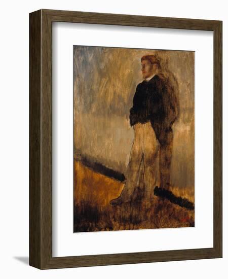 Portrait of a Man Standing with His Hands in His Pockets, 1868-1869-Edgar Degas-Framed Giclee Print