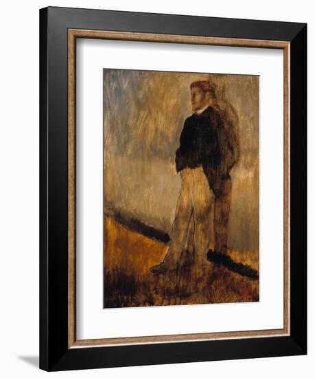 Portrait of a Man Standing with His Hands in His Pockets, 1868-1869-Edgar Degas-Framed Giclee Print